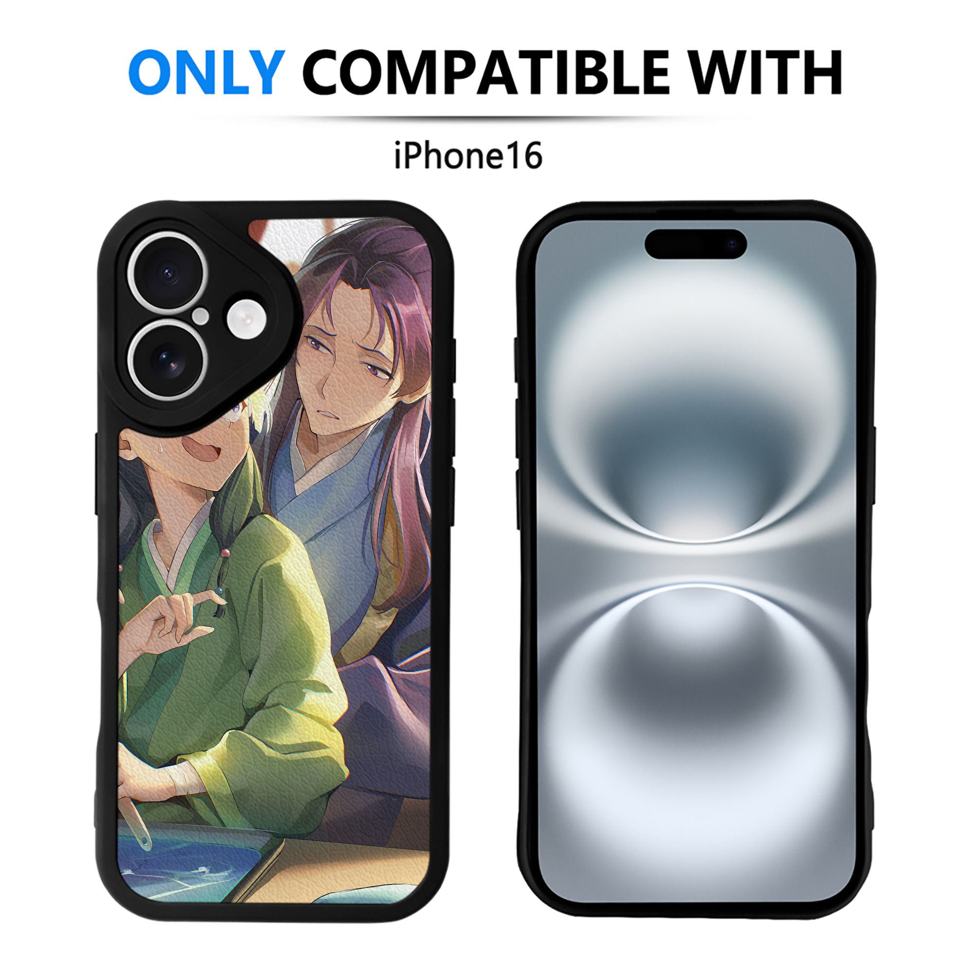 （画像用） 薬屋のひとりごと The Apothecary Diaries 【iPhone 16シリーズ対応】シリコンスマホケース（レザー調） 材質：シリコン